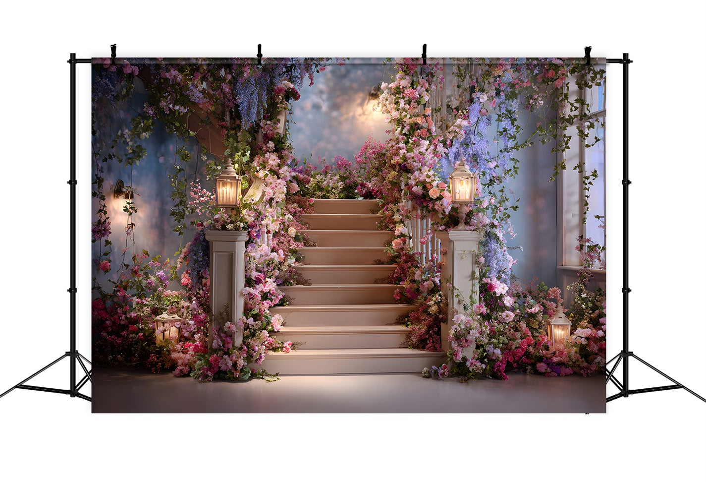 Toile de fond Photo Fête des Mères Porche Vintage Rempli De Fleurs Par Magali