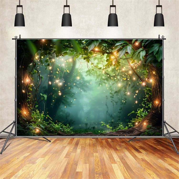 Toile de Fond Forêt Idées Arche Enchantée Lueur CJJ2-45