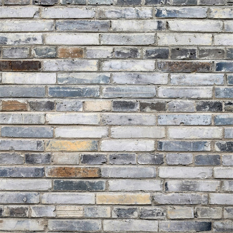 Toile de fond Mur Brique Vintage Gris Cendré CJJ3-1