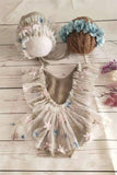 Accessoires pour la photographie de nouveau-nés robe une pièce en dentelle pour bébé fille (avec coiffe assortie) CL5