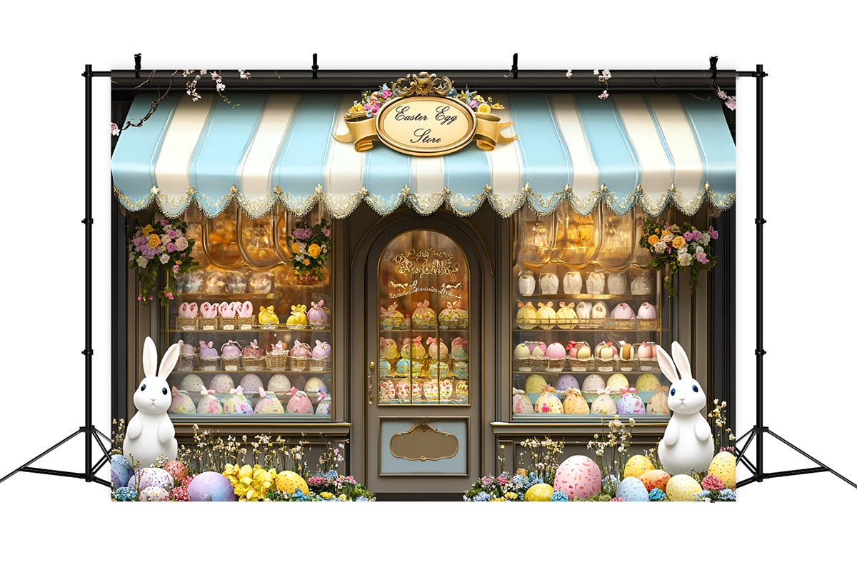 Toile de fond Pâques Magasin Doux Œufs Lapins CSH2-15