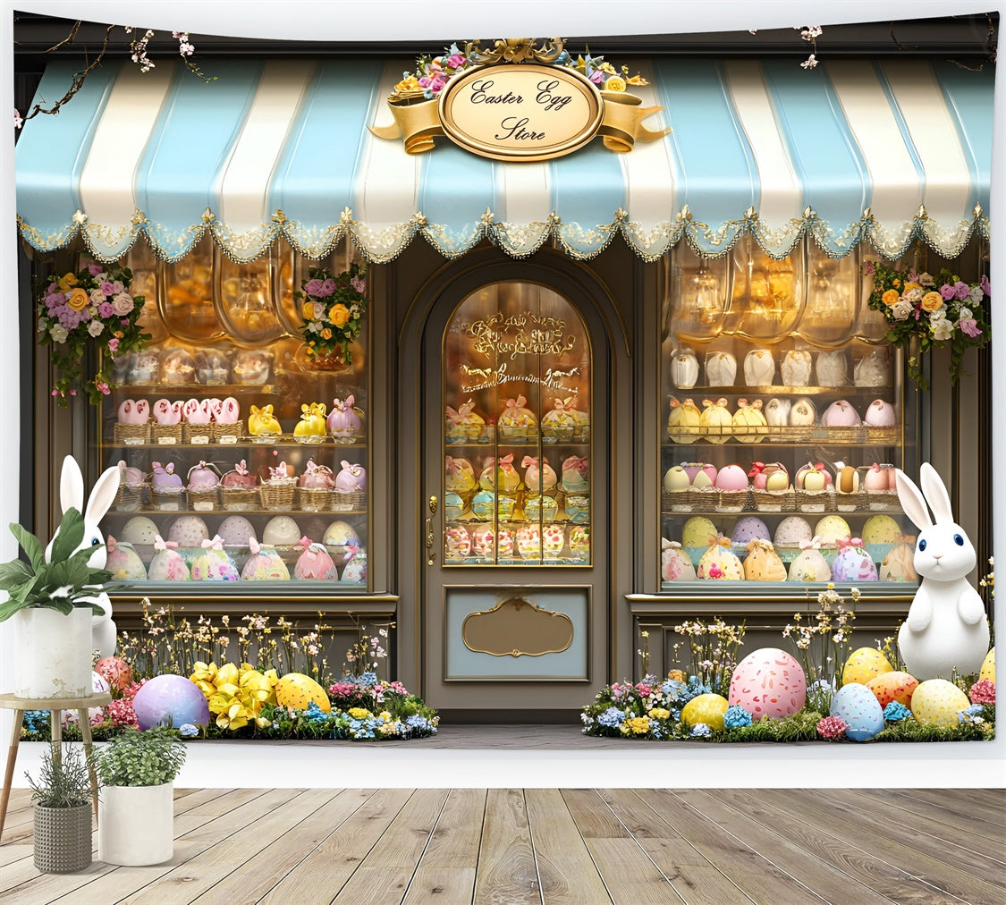 Toile de fond Pâques Magasin Doux Œufs Lapins CSH2-15