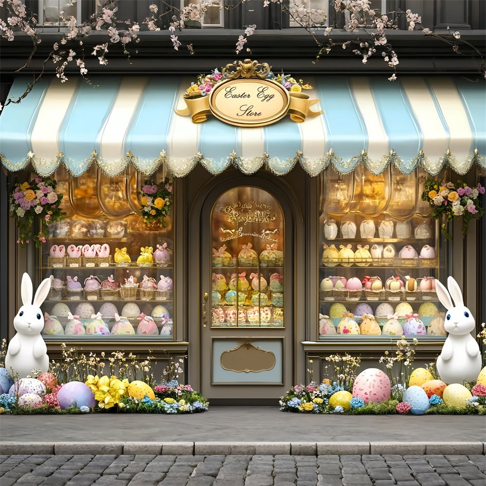 Toile de fond Pâques Magasin Doux Œufs Lapins CSH2-15