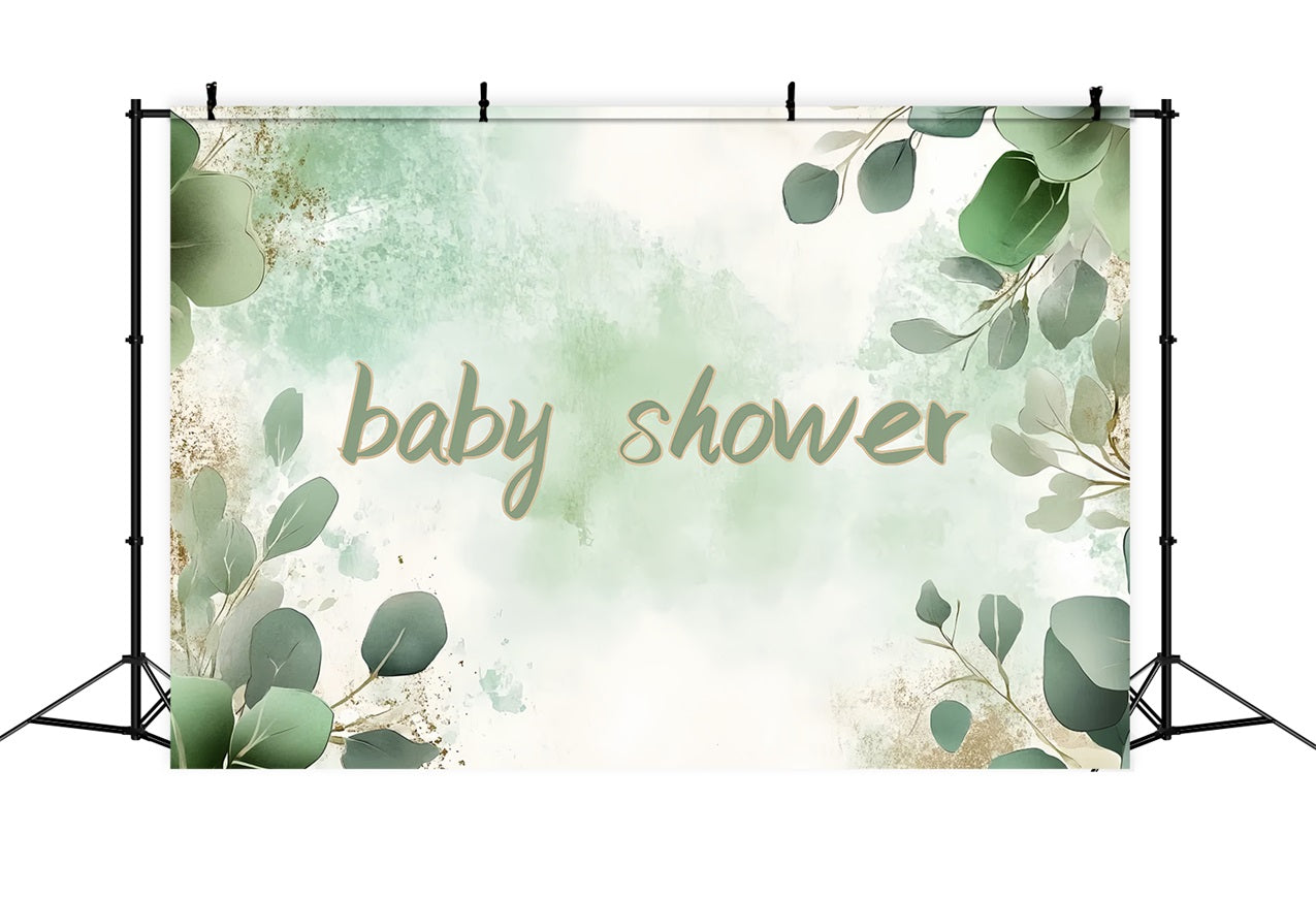 Toile de fond Baby Shower Photo Idées Verdure en Fleurs CSH2-159