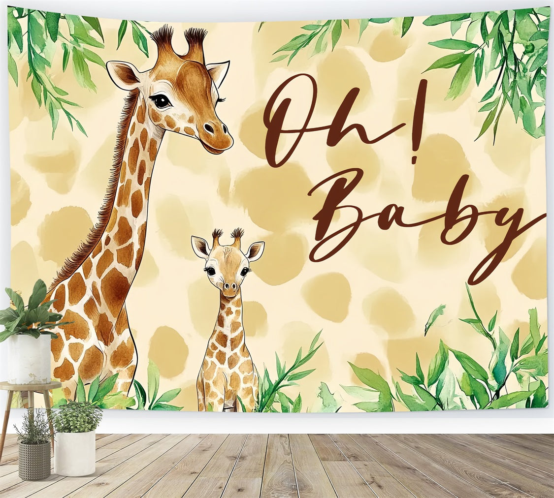 Toile de fond Shower de bébé Girafe Accueil Doux CSH2-206