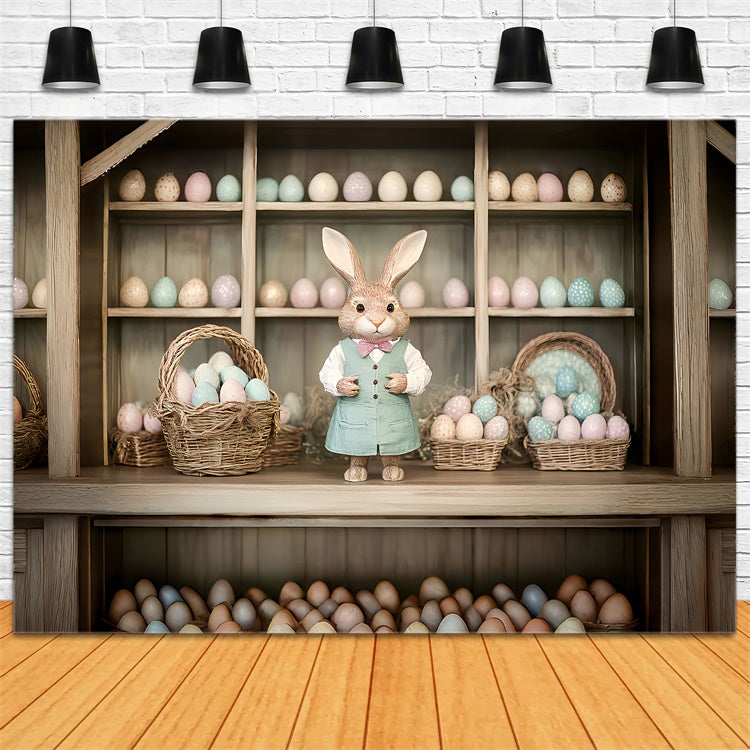 Toile de fond Pâques Boutique Lapin Vintage Déco Œufs CSH2-24