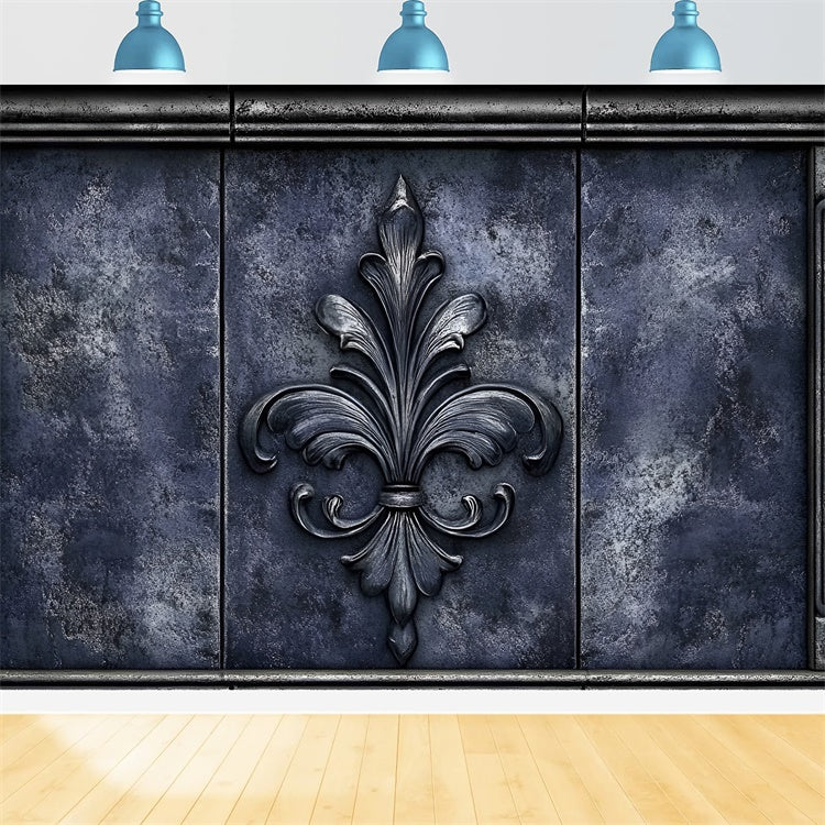 Toile de fond Thème Rétro Mur Antique Métal Fleur CSH2-257