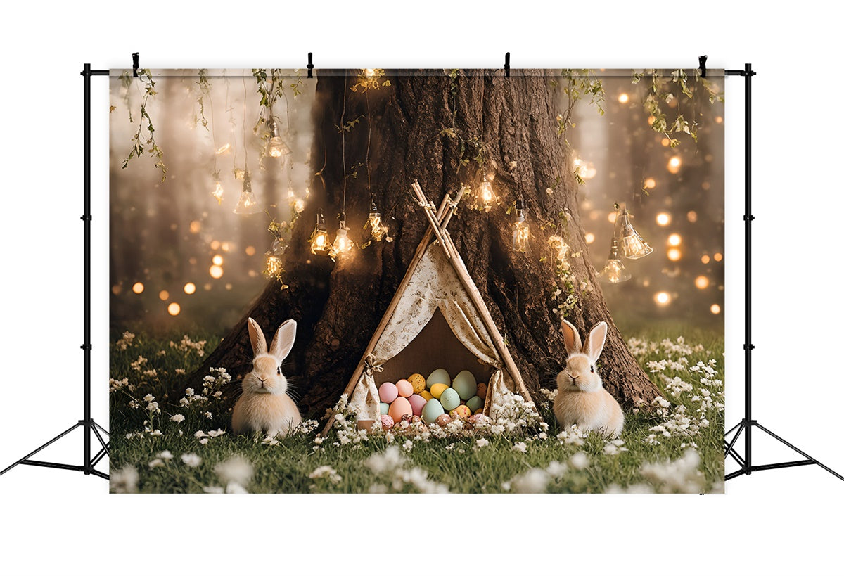 Toile de fond Pâques Lapin Magique Tente Douillette CSH2-35