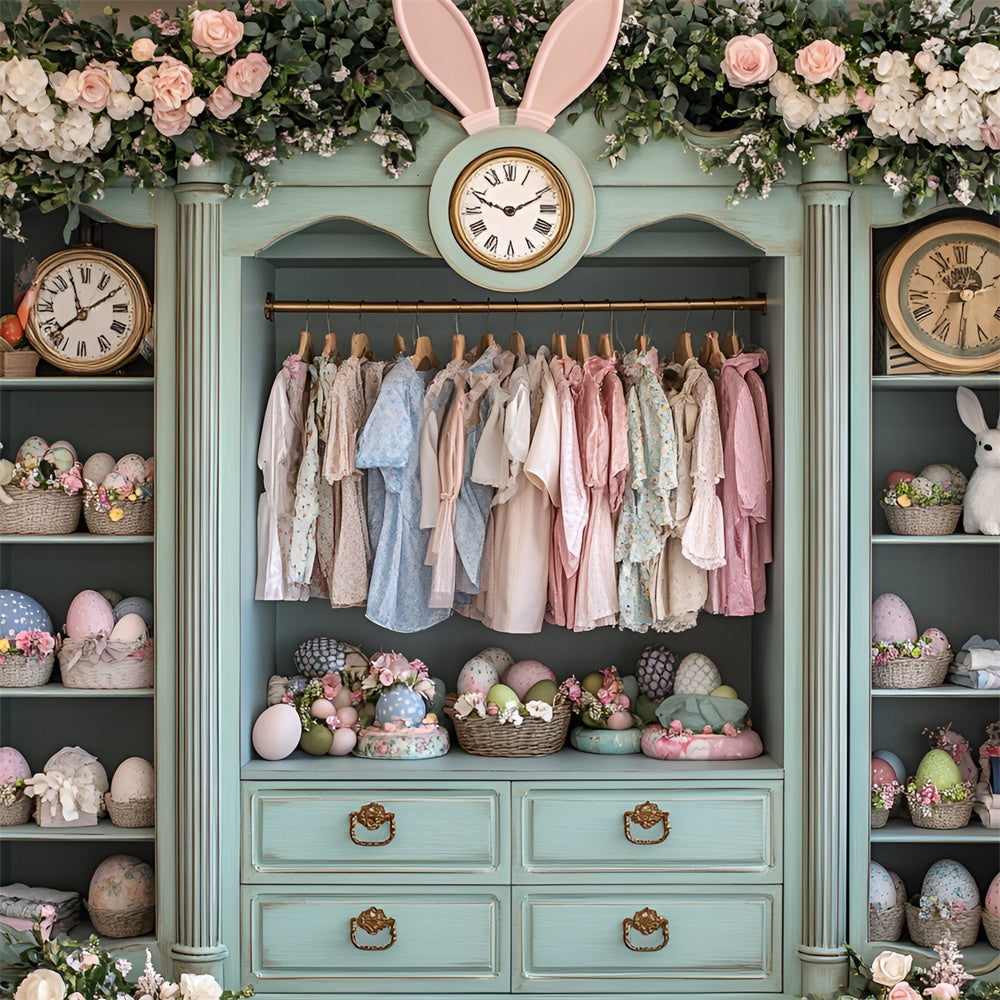 Toile de fond Déco Pâques Garde-Robe Vintage Lapin CSH2-44