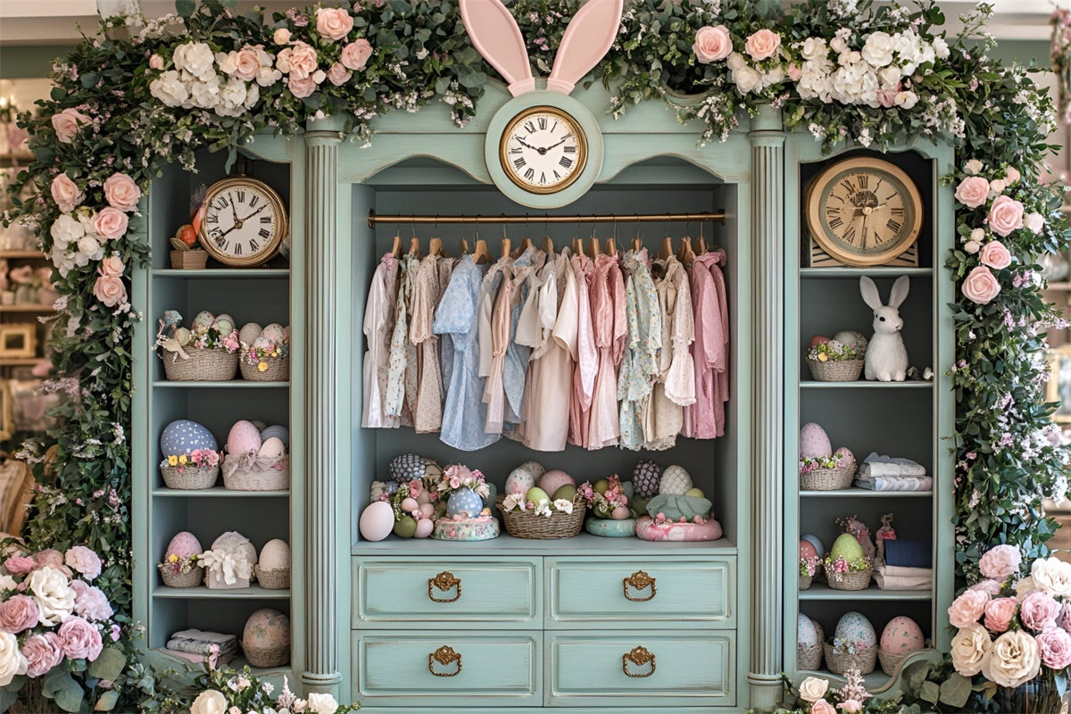 Toile de fond Déco Pâques Garde-Robe Vintage Lapin CSH2-44