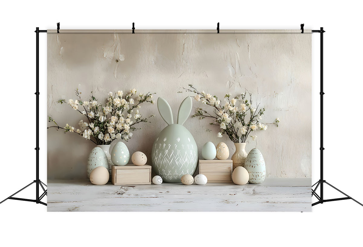 Toile de fond Photo Pâques Décor Élégant d’Œufs Fleuris CSH2-52