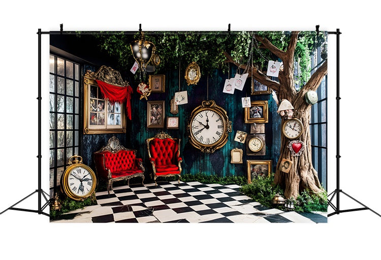 Toile de Fond Photo Pâques Merveilleux Monde Horloge CSH2-69