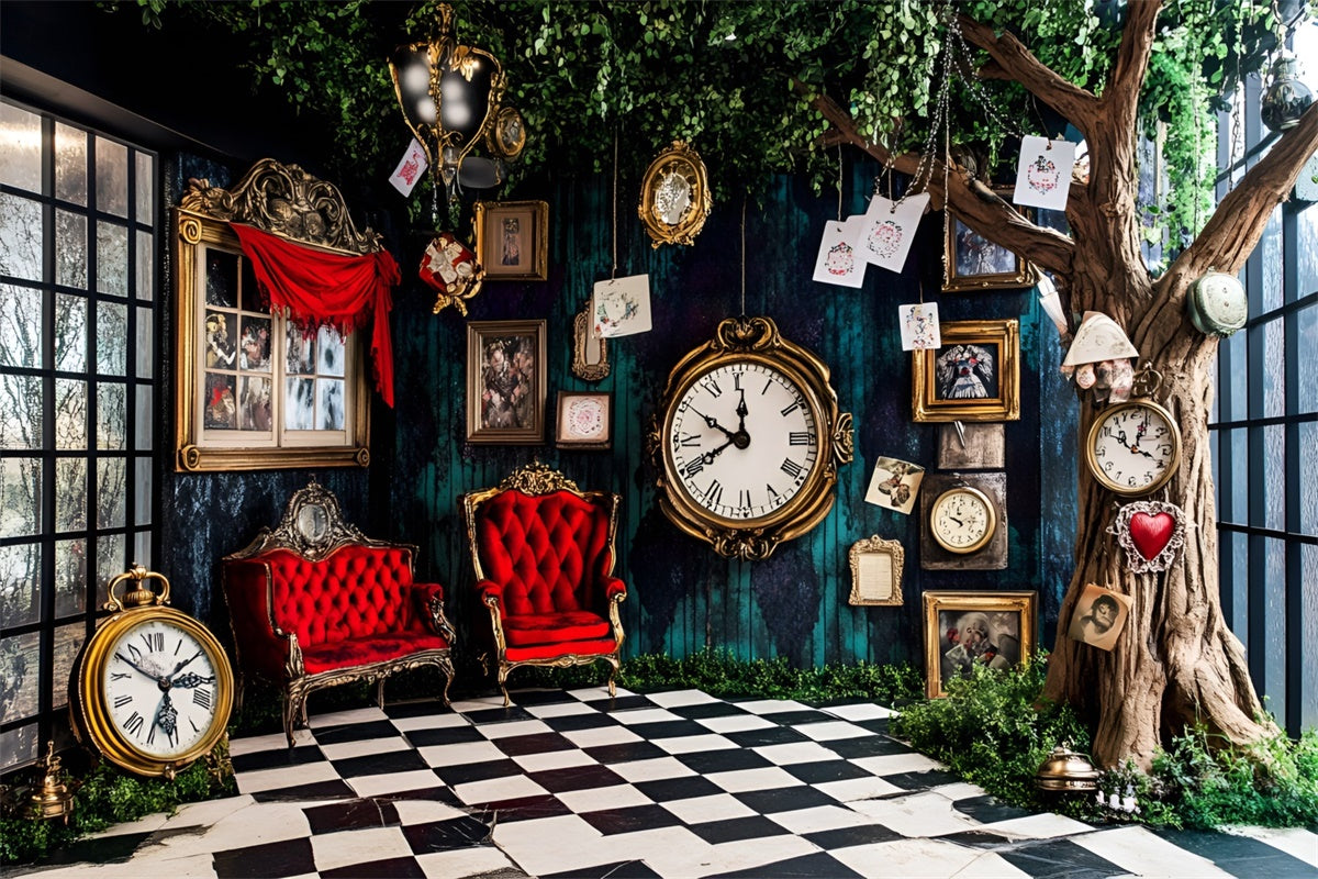 Toile de Fond Photo Pâques Merveilleux Monde Horloge CSH2-69