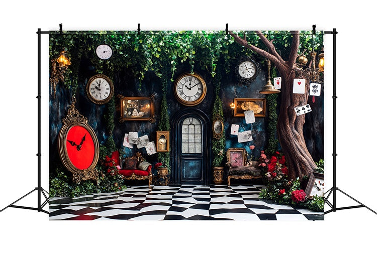Toile de Fond Déco Pâques Cartes Magiques Tour Horloge CSH2-70