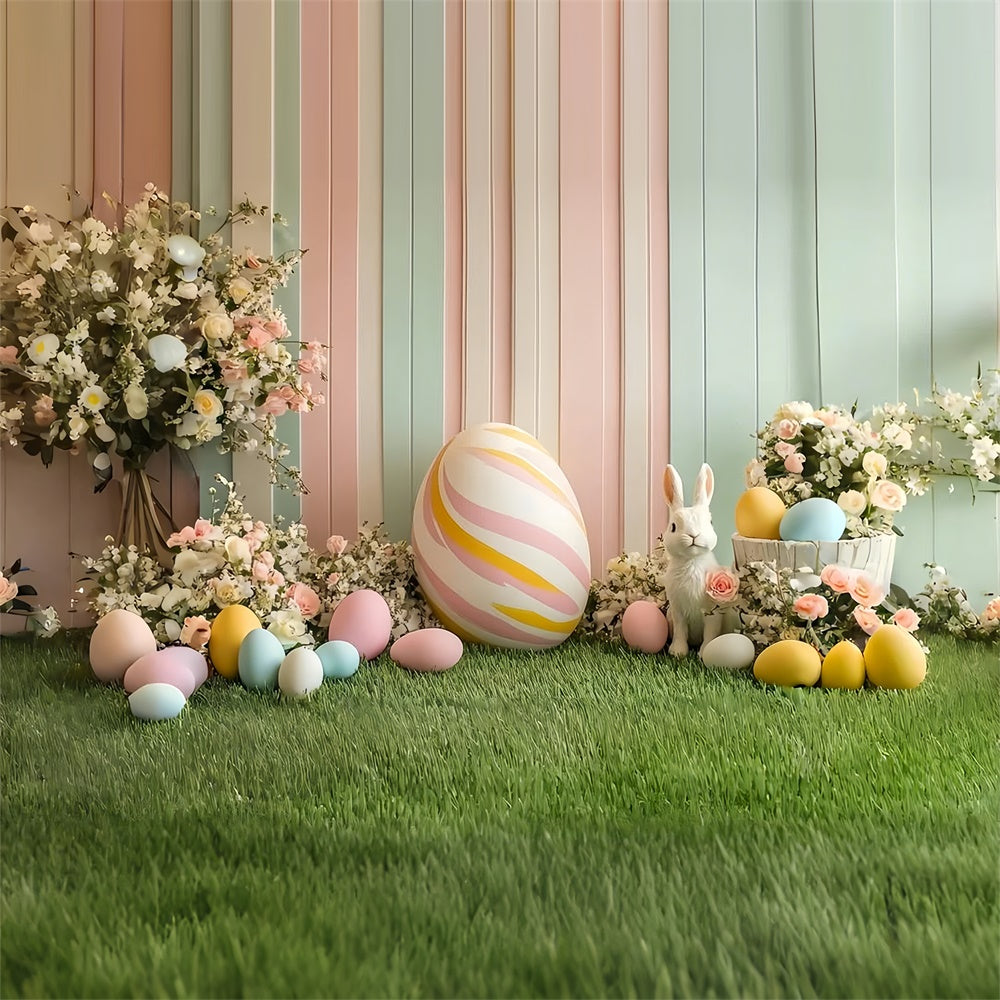 Toile de Fond Studio Photo Pâques Célébration Œufs Lapin Pastel CSH2-71