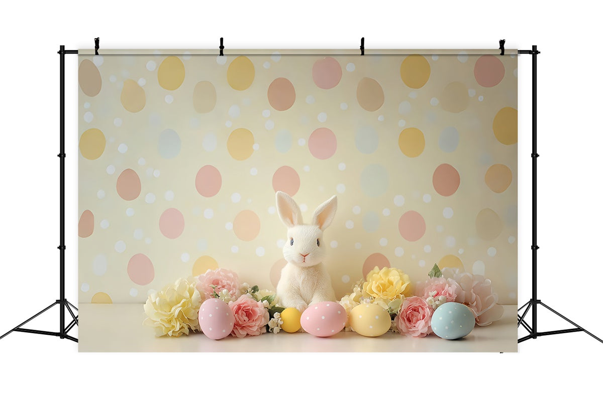 Toile de Fond Pâques Lapin Polka Dot Pastel CSH2-78
