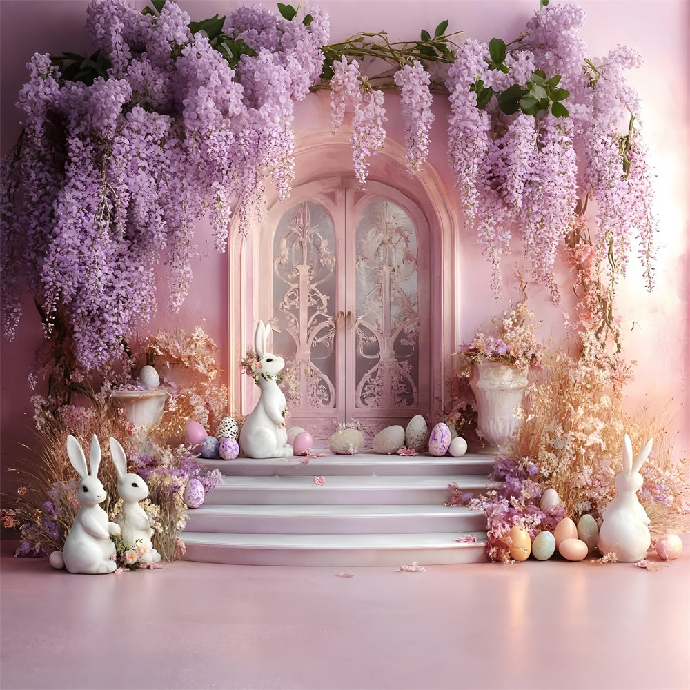 Toile de Fond Studio Photo Pâques Arc Lapin Enchanté CSH2-81