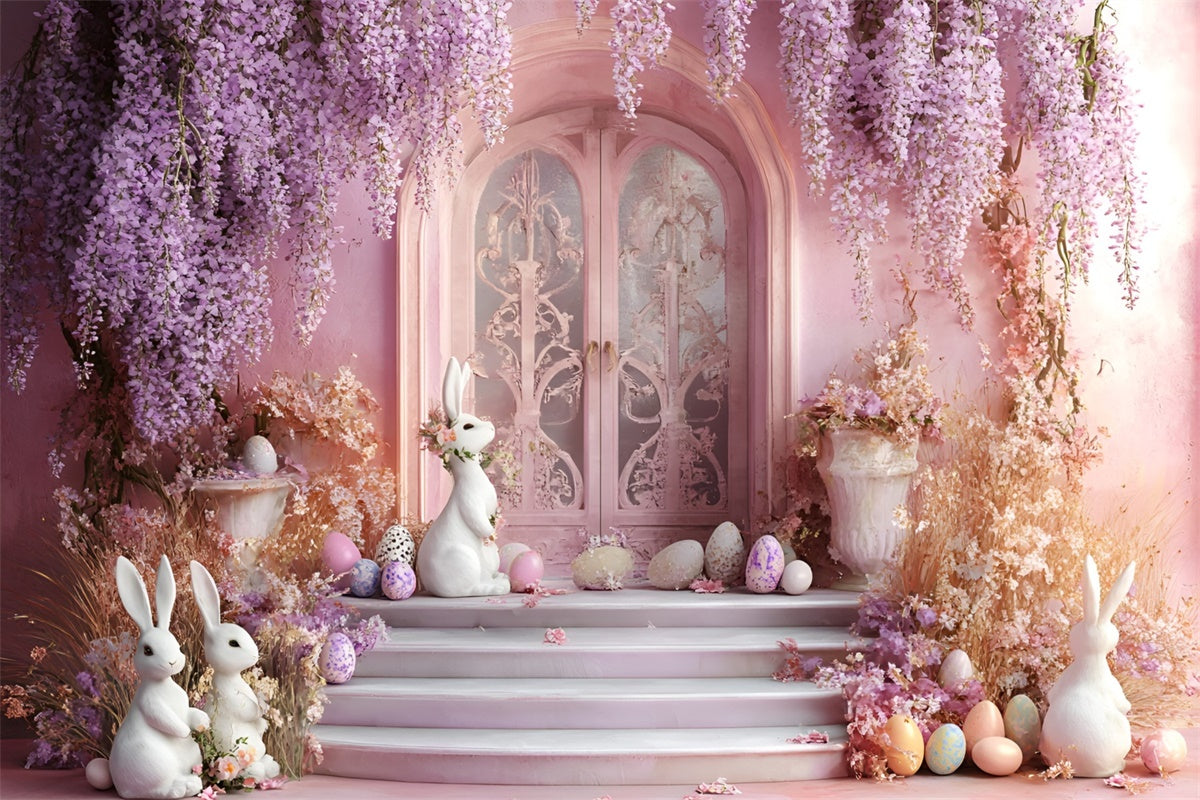 Toile de Fond Studio Photo Pâques Arc Lapin Enchanté CSH2-81