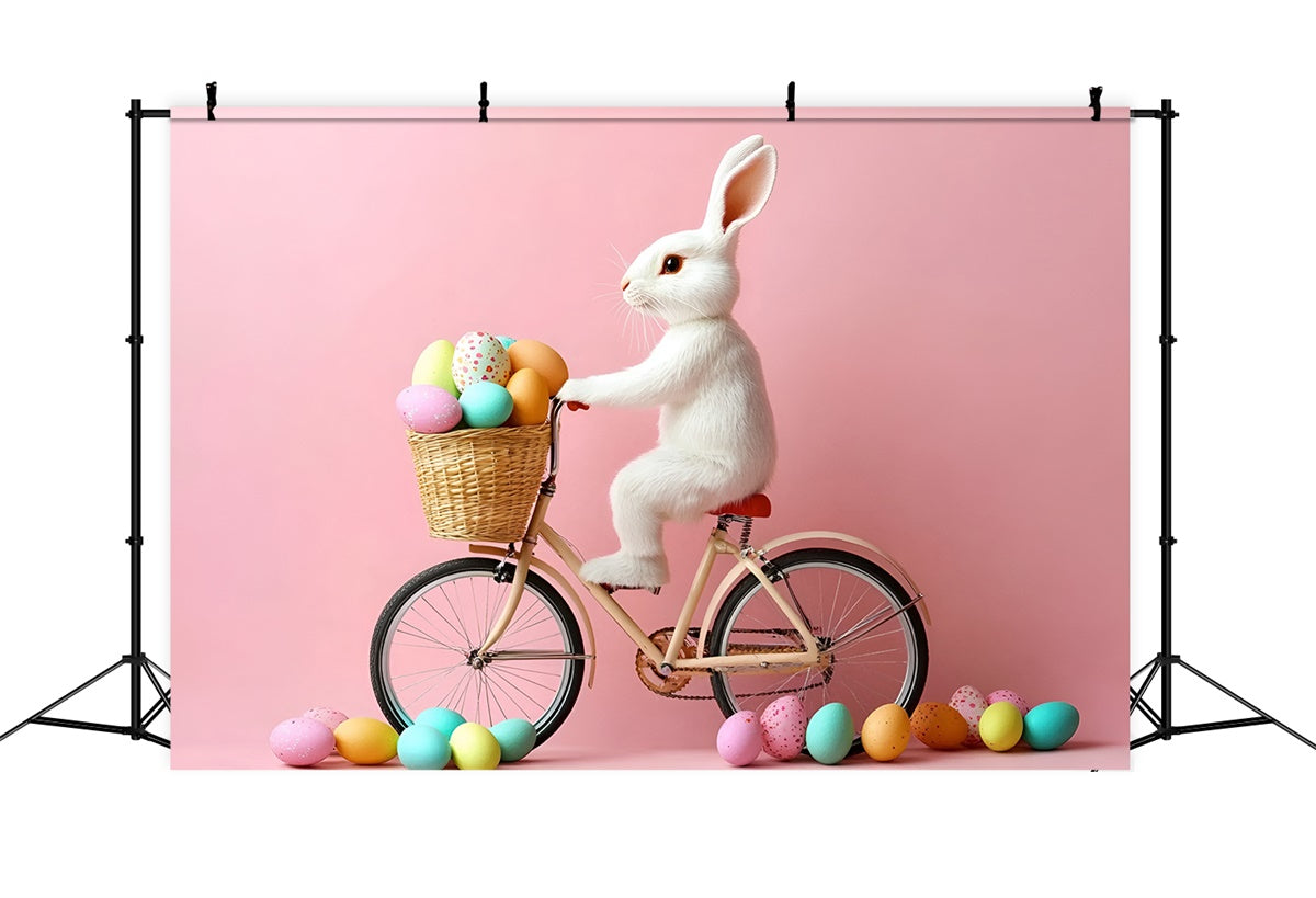 Toile de Fond Photo Pâques Vélo Lapin Adorable CSH2-87