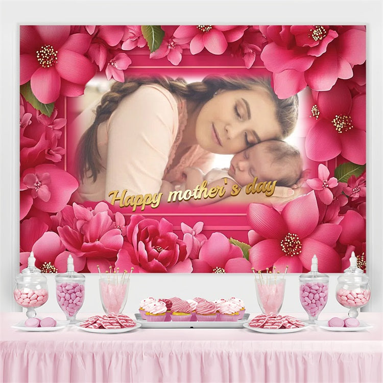 Toile de fond Fête des Mères Personnalisable Amour Pétales Douces CSH3-144