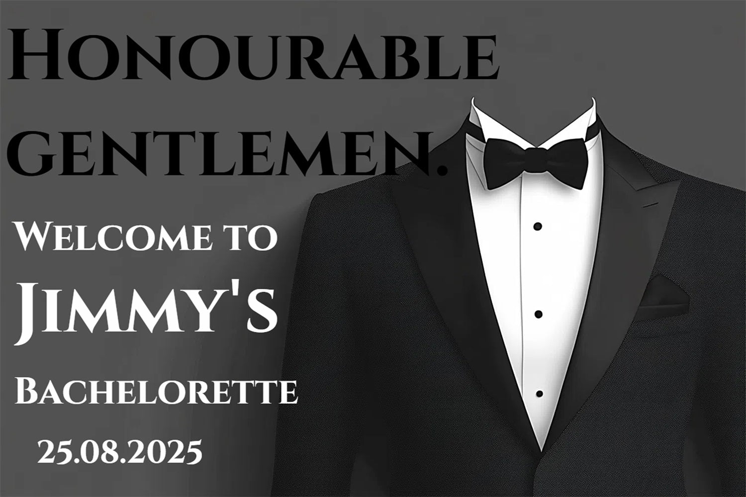 Toile de fond Photo Mariage Personnalisable Costume Enterrement Vie de Garçon CSH3-301