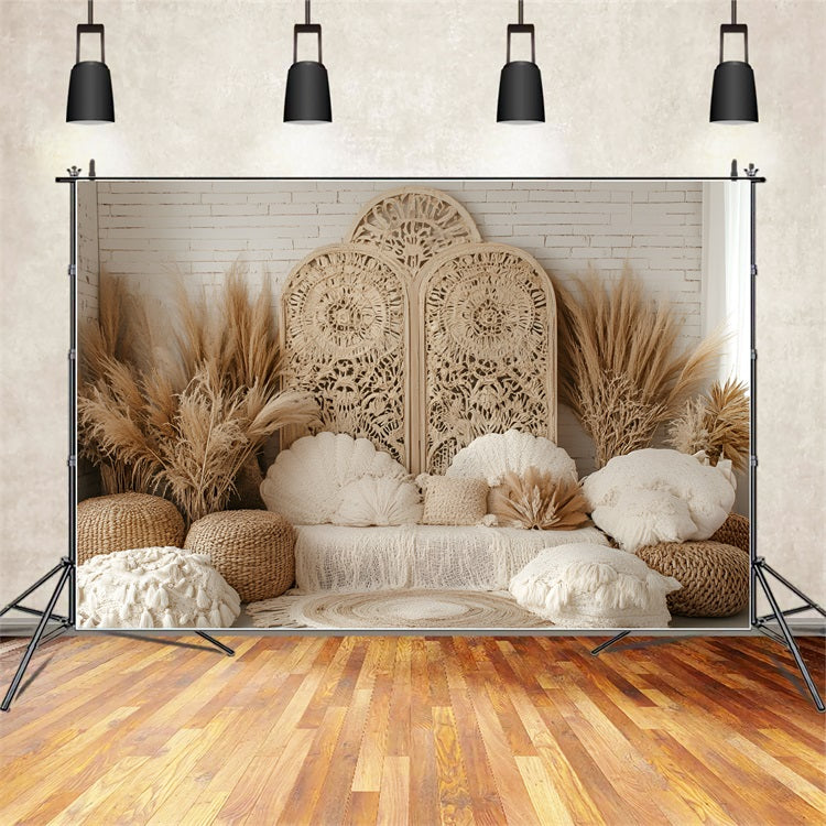 Toile de fond Photo Bohème Macramé Pampa Décor CSH4-130