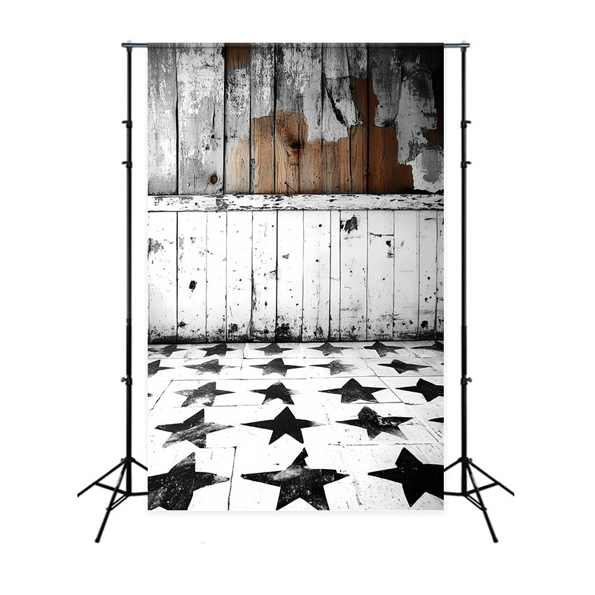 Toile de fond Portrait Sol Étoilé Bois Vieilli CSH4-174