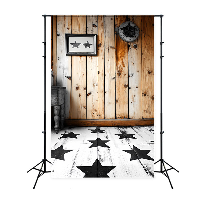 Toile de fond Portrait Pièce en Bois Douillet Étoiles CSH4-175