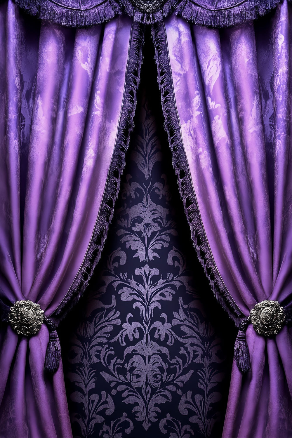 Toile de fond Portrait Rideau Velours Violet Royal CSH4-176