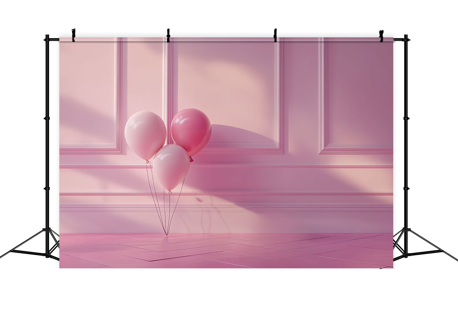 Toile de fond Portrait Mur Rose Élégant Ballons CSH4-178