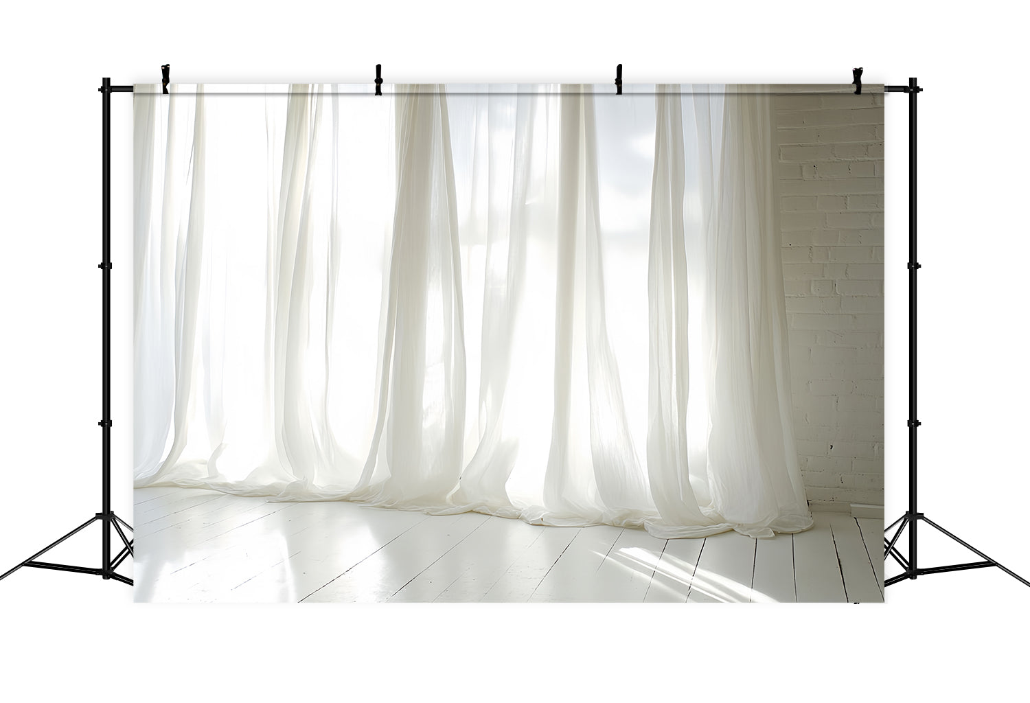 Toile de fond Portrait Rideau Voile Blanc Doux CSH4-179