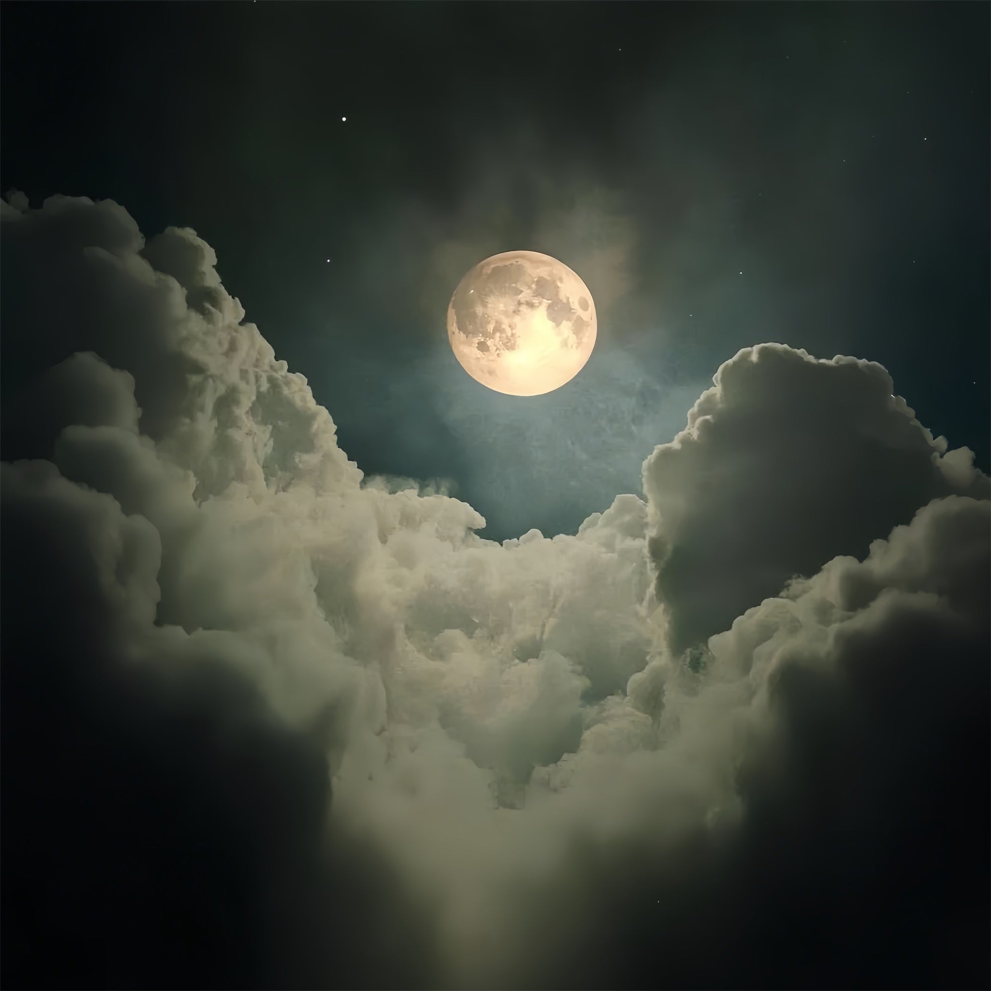 Toile de fond Portrait Nuages Lunaires Sombres CSH4-192