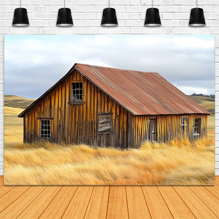 Toile de fond Grange Rustique Maison de Ferme Paysage CSH4-209
