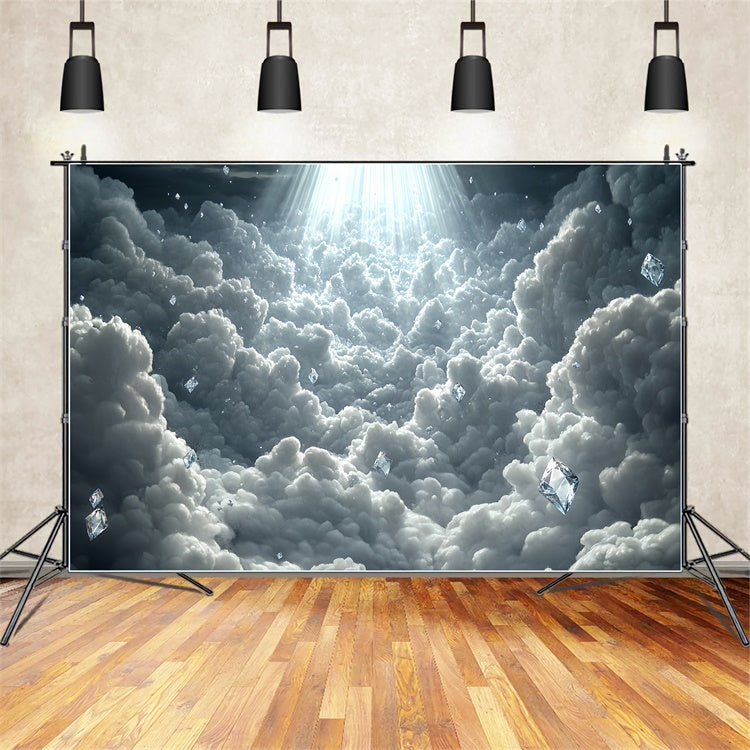 Toile de fond Nuages Mystiques Nuages et Diamants Flottants CSH4-236