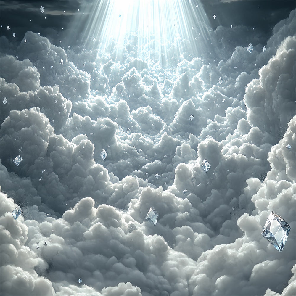 Toile de fond Nuages Mystiques Nuages et Diamants Flottants CSH4-236