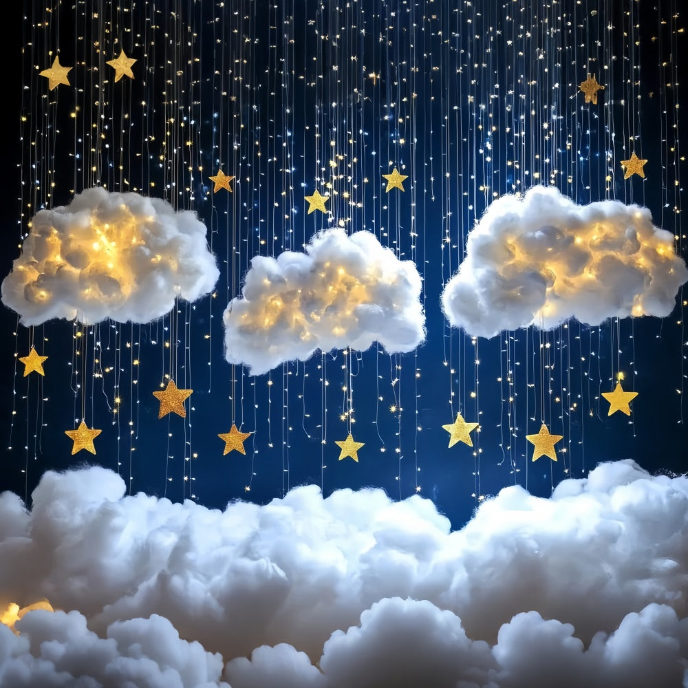 Toile de fond Nuages Étoiles Scintillantes et Nuages Gonflés CSH4-245