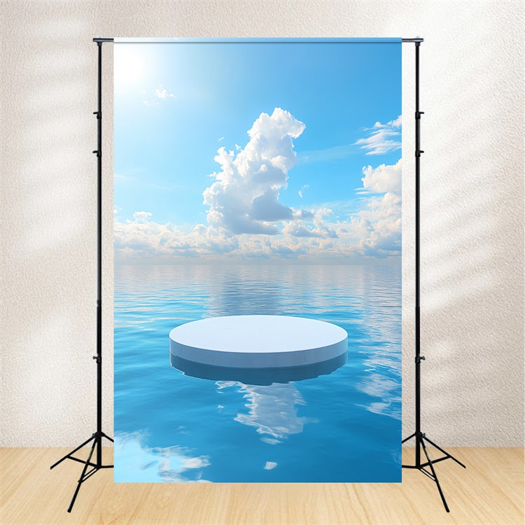 Toile de fond Océan et Ciel Bleu Ciel Eau Sereine CSH4-253