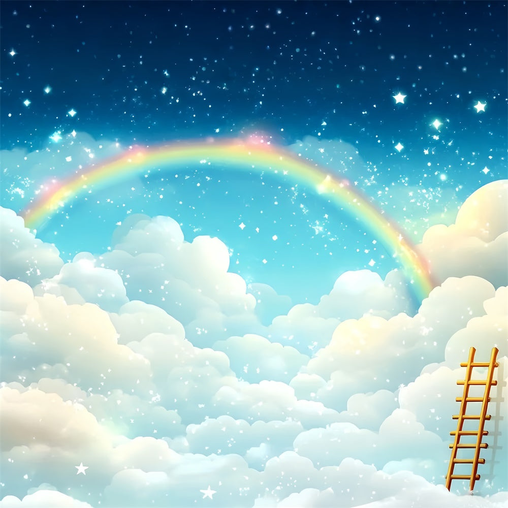 Toile de fond Arc-en-ciel et Nuages Ciel Arc-en-Ciel Fantaisie CSH4-264