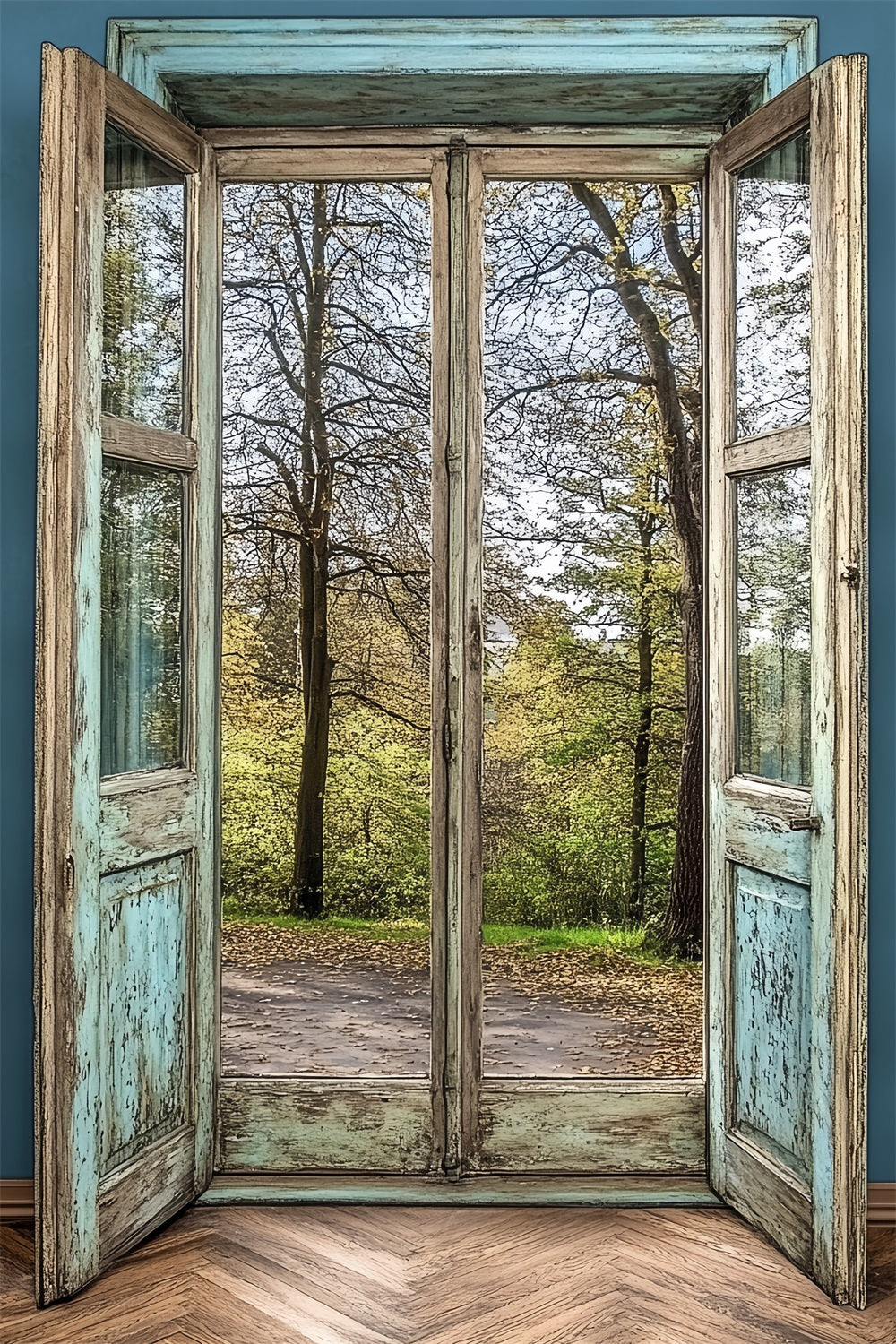 Toile de fond Photo Vintage Porte en Bois Vieillie Forêt CSH4-268