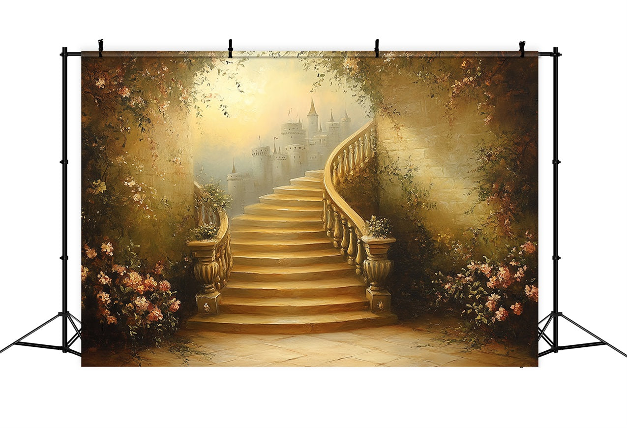 Toile de fond Vintage Idées Château Escalier Tournant CSH4-274