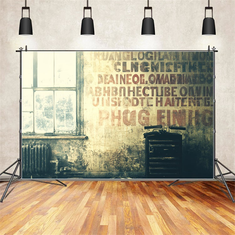 Toile de fond Vieille École Backdrops Fenêtre Vieillie Mur Vintage CSH4-309