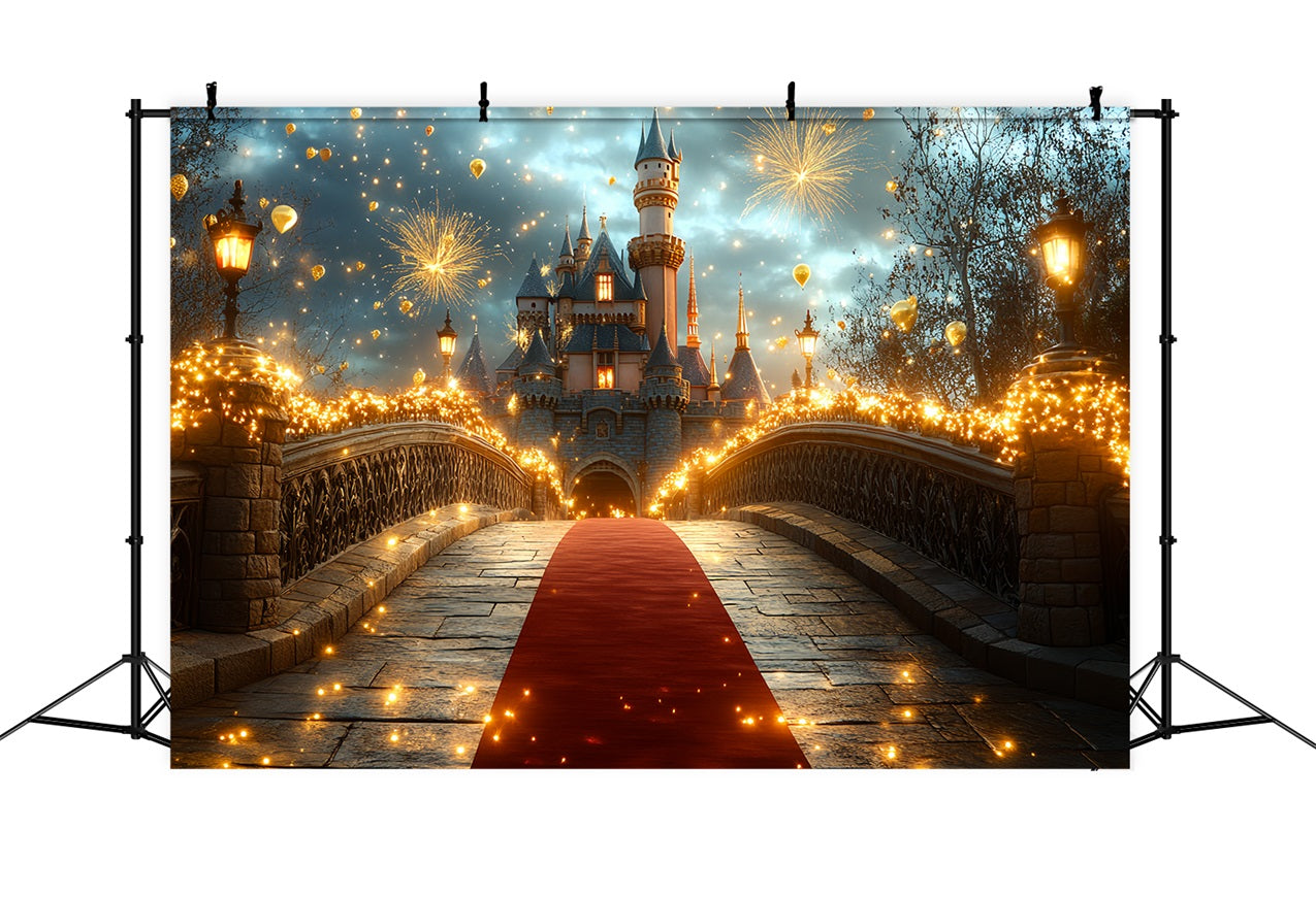 Toile de fond Château Feu d’Artifice Pont de Célébration CSH4-359