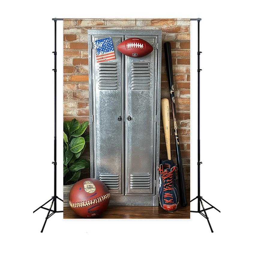 Toile de fond Sport Casier de Sport Briques Rustiques CSH4-366