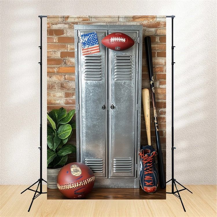 Toile de fond Sport Casier de Sport Briques Rustiques CSH4-366
