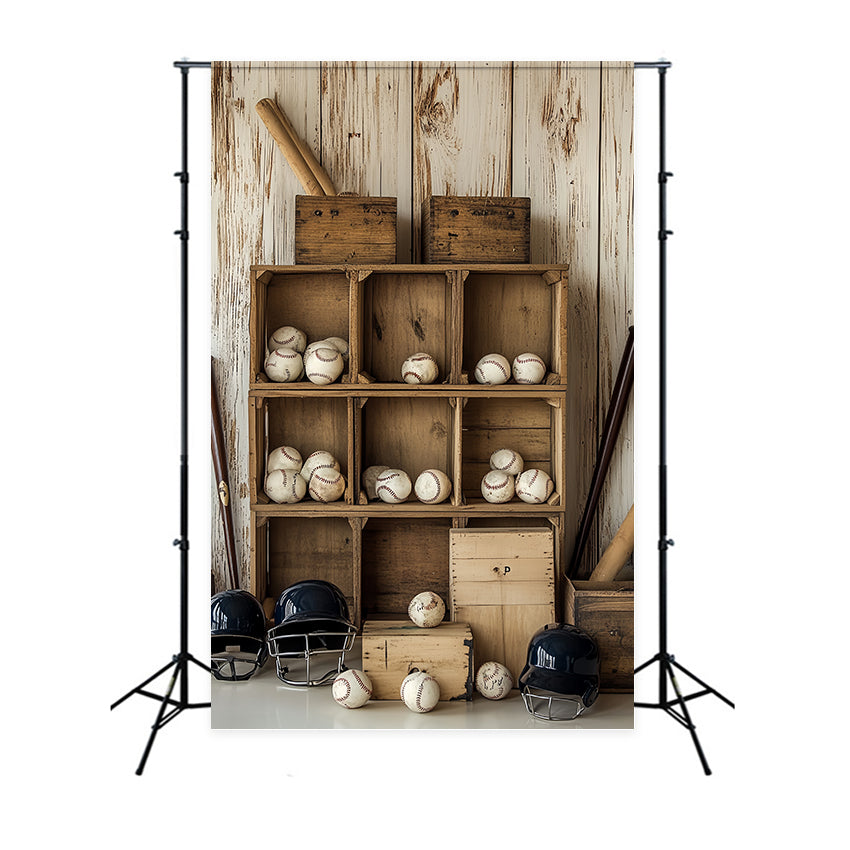 Toile de fond Baseball Rangement en Bois de Baseball CSH4-369
