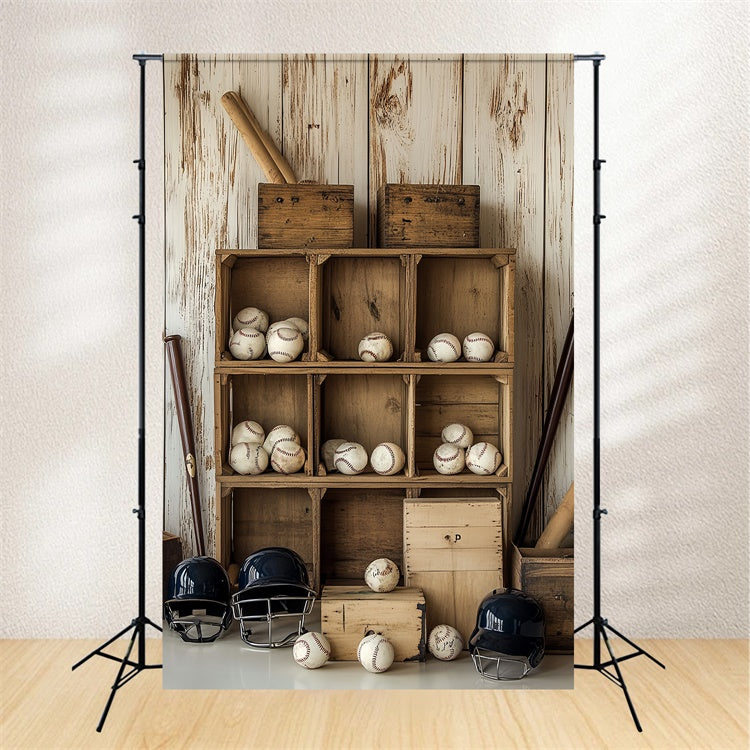 Toile de fond Baseball Rangement en Bois de Baseball CSH4-369