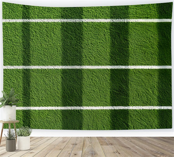 Toile de fond Stade de Football Gazon Rayé Terrain de Football CSH4-370