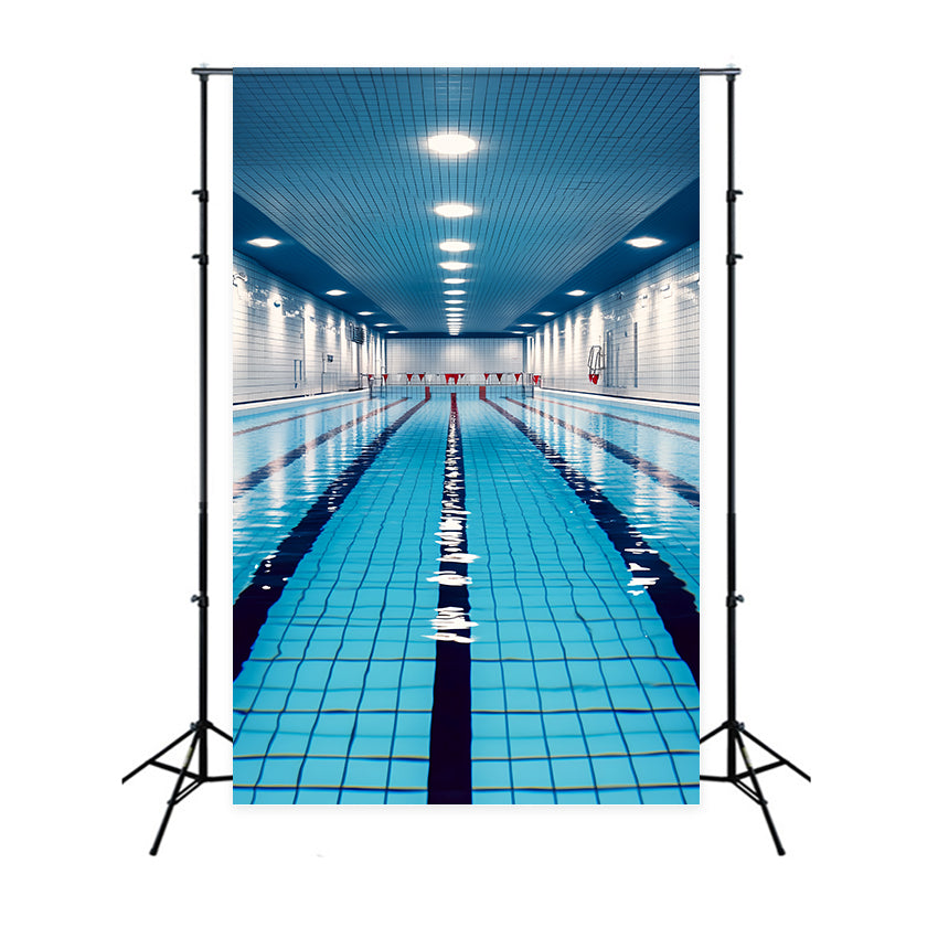 Toile de fond Sport Piscine Intérieure Moderne CSH4-378