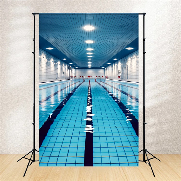 Toile de fond Sport Piscine Intérieure Moderne CSH4-378