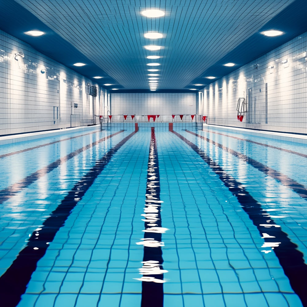 Toile de fond Sport Piscine Intérieure Moderne CSH4-378